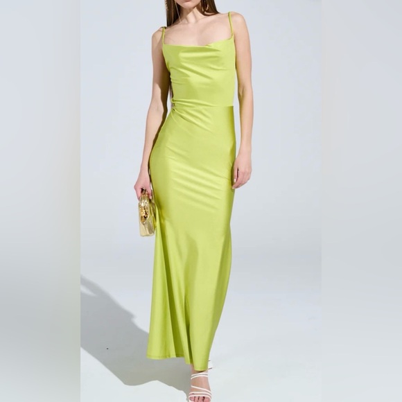 AKIRA Dresses & Skirts - AKIRA maxi dress in olive medium. Romantic night out dress.